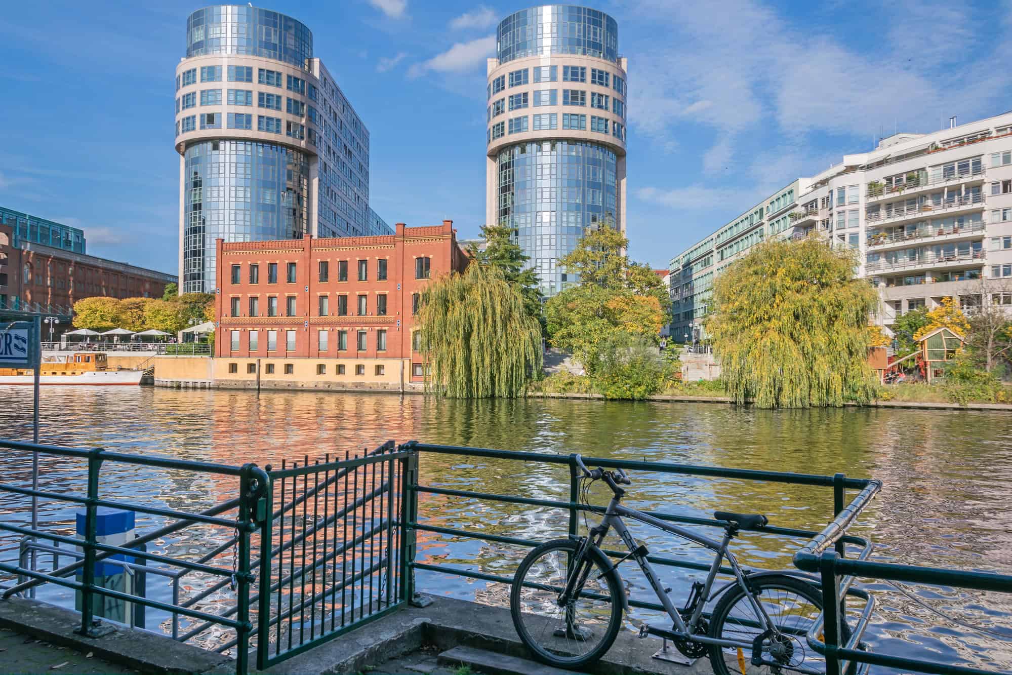 Moabit, an Ortsteil in Berlin-Mitte, beside the water